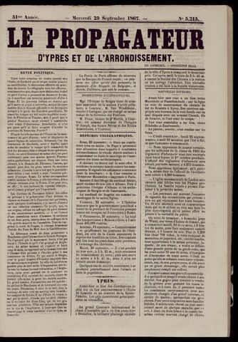 Le Propagateur (1818-1871) 1867-09-25