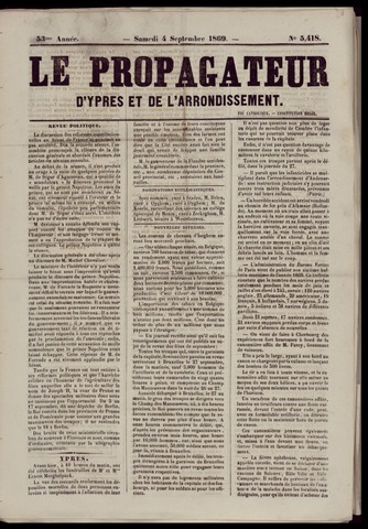 Le Propagateur (1818-1871) 1869-09-04