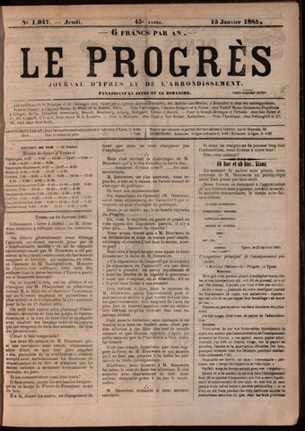 Le Progrès (1841-1914) 1885-01-15