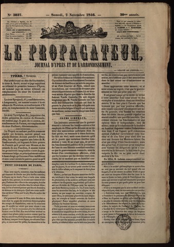 Le Propagateur (1818-1871) 1846-11-07