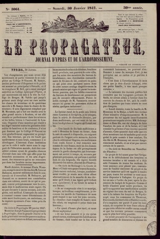 Le Propagateur (1818-1871) 1847-01-30