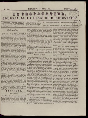 Le Propagateur (1818-1871) 1836-03-23
