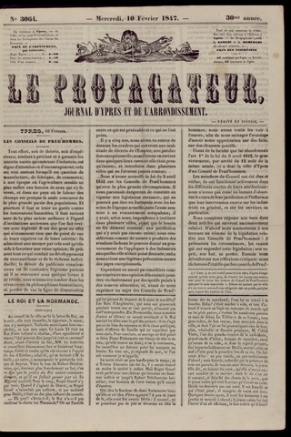 Le Propagateur (1818-1871) 1847-02-10