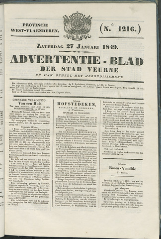 Het Advertentieblad (1825-1914) 1849-01-27