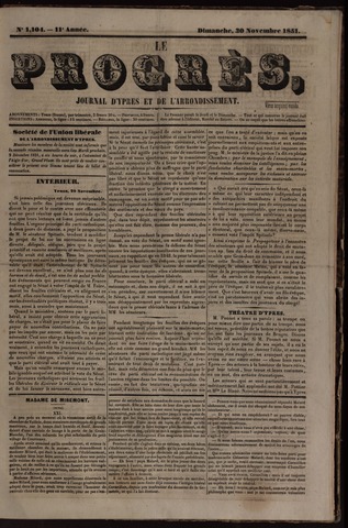 Le Progrès (1841-1914) 1851-11-30