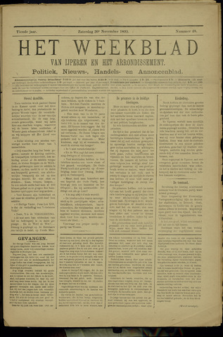 Het weekblad van Ijperen (1886-1906) 1895-11-30