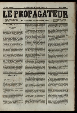 Le Propagateur (1818-1871) 1859-04-13