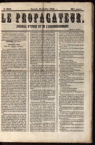 Le Propagateur (1818-1871) 1852-07-24