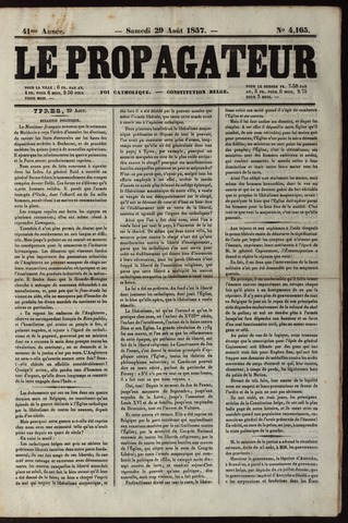 Le Propagateur (1818-1871) 1857-08-29