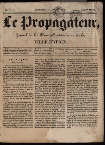 Le Propagateur (1818-1871) 1837-01-18