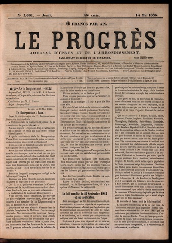 Le Progrès (1841-1914) 1885-05-14