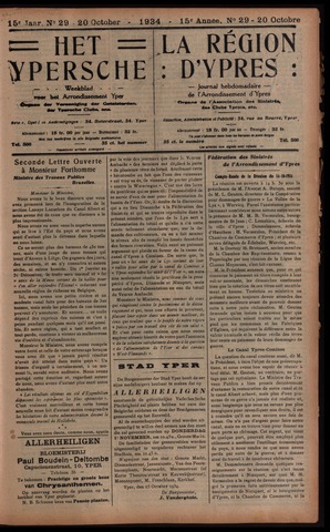 Het Ypersch nieuws (1929-1971) 1934-10-20