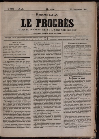 Le Progrès (1841-1914) 1877-11-22