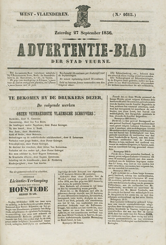 Het Advertentieblad (1825-1914) 1856-09-27