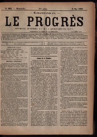 Le Progrès (1841-1914) 1881-05-08