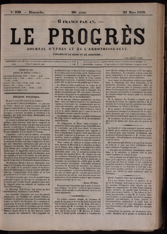 Le Progrès (1841-1914) 1878-03-31