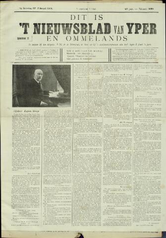 Nieuwsblad van Yperen en van het Arrondissement (1872-1912) 1908-02-22