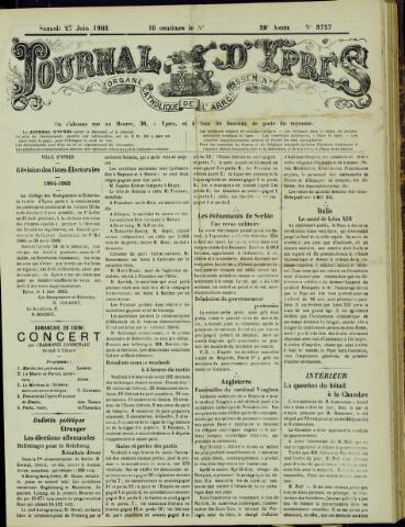 Journal d’Ypres (1874 - 1913) 1903-06-27