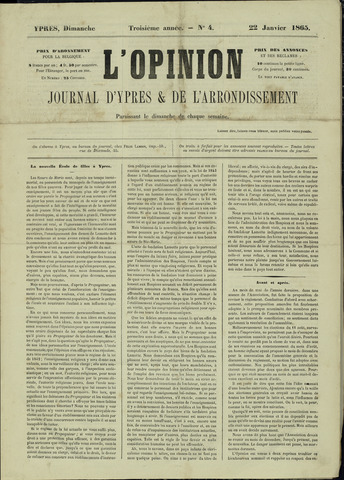L’Opinion (1863 - 1873) 1865-01-22