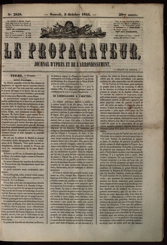 Le Propagateur (1818-1871) 1844-10-05