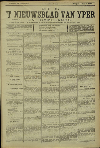 Nieuwsblad van Yperen en van het Arrondissement (1872 - 1912) 1906-01-20