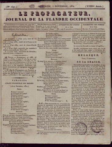 Le Propagateur (1818-1871) 1834-11-05