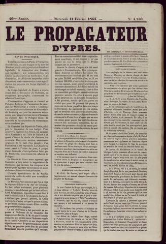 Le Propagateur (1818-1871) 1863-02-11
