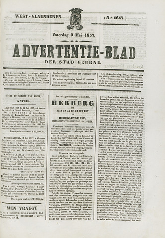 Het Advertentieblad (1825-1914) 1857-05-09