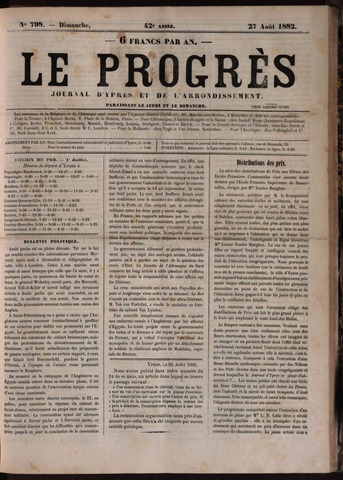 Le Progrès (1841-1914) 1882-08-27
