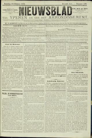 Nieuwsblad van Yperen en van het Arrondissement (1872 - 1912) 1872-02-10