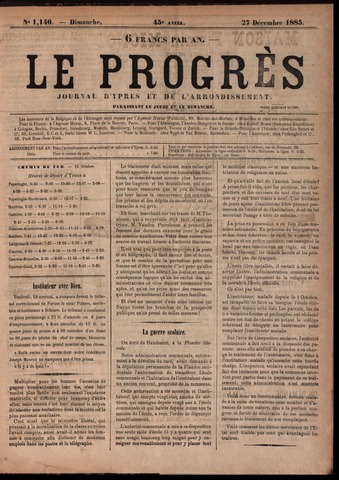 Le Progrès (1841-1914) 1885-12-27