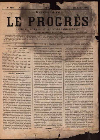 Le Progrès (1841-1914) 1883-07-26