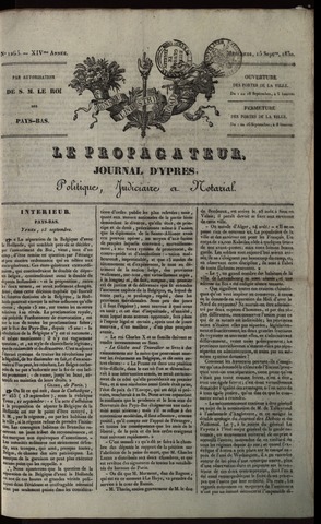 Le Propagateur (1818-1871) 1830-09-15