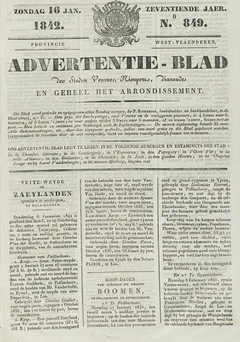 Het Advertentieblad (1825-1914) 1842-01-16