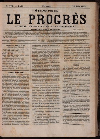 Le Progrès (1841-1914) 1882-06-22