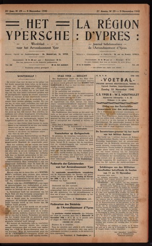 Het Ypersch nieuws (1929-1971) 1940-11-09