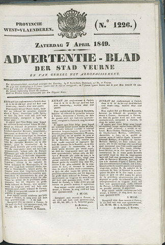 Het Advertentieblad (1825-1914) 1849-04-07
