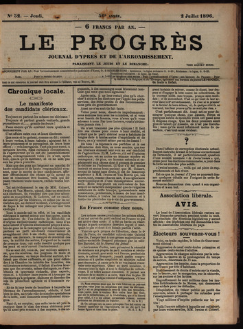 Le Progrès (1841-1914) 1896-07-02