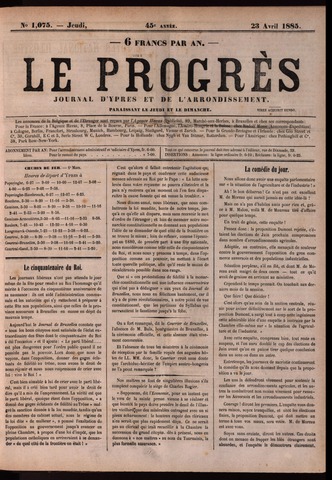 Le Progrès (1841-1914) 1885-04-23