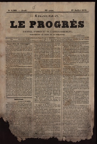 Le Progrès (1841-1914) 1873-07-17