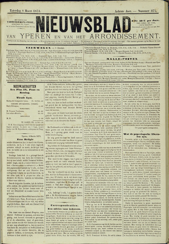 Nieuwsblad van Yperen en van het Arrondissement (1872 - 1912) 1873-03-08