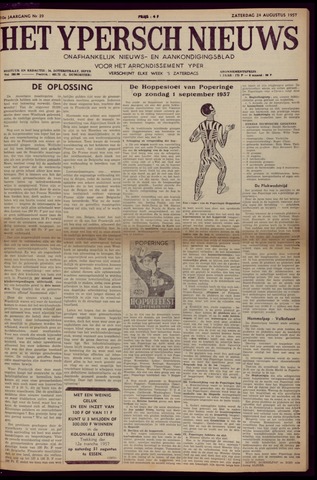 Het Ypersch nieuws (1929-1971) 1957-08-24