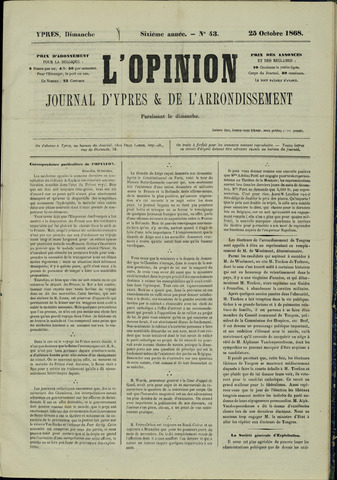 L’Opinion (1863-1873) 1868-10-25