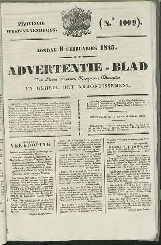 Het Advertentieblad (1825-1914) 1845-02-09