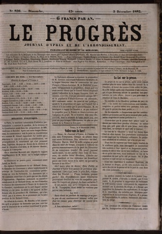 Le Progrès (1841-1914) 1882-12-03