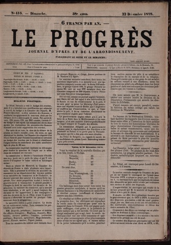 Le Progrès (1841-1914) 1878-12-22