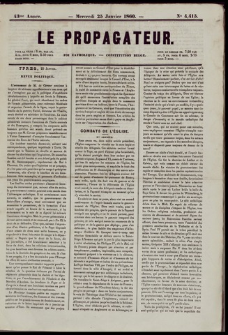 Le Propagateur (1818-1871) 1860-01-25