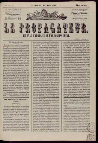 Le Propagateur (1818-1871) 1847-08-14