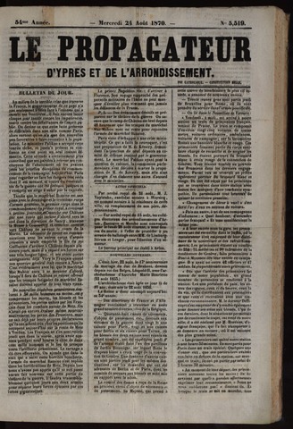 Le Propagateur (1818-1871) 1870-08-24