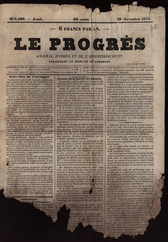 Le Progrès (1841-1914) 1874-11-19
